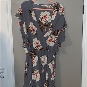 Ruffle floral romper
